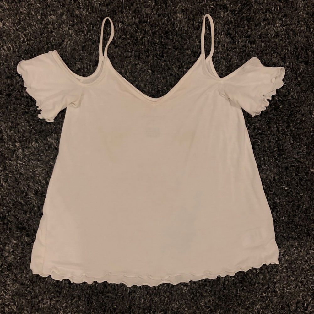 american eagle off the the shoulder shirt